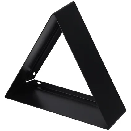 Duraline schap driehoek zwart metaal 1,5mm 32x28x10cm