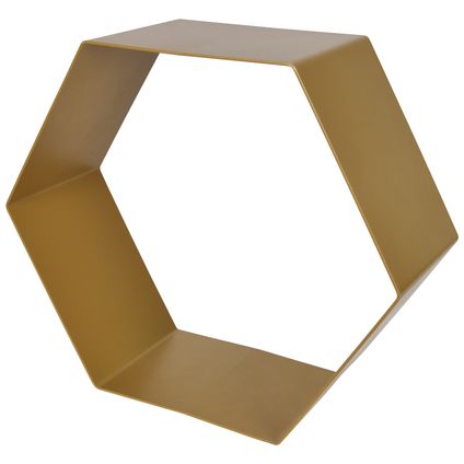 Duraline schap Hexagon messing metaal 1,5mm 32x28x12cm