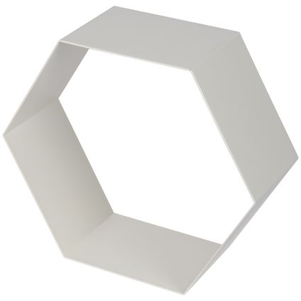 Duraline schap Hexagon wit metaal 1,5mm 32x28x12cm