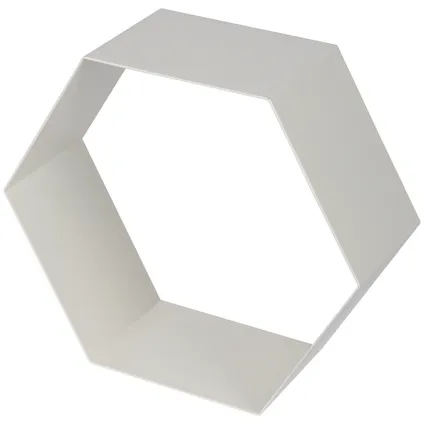 Étagère Duraline Hexagon métal blanc 1,5mm 32x28x12cm