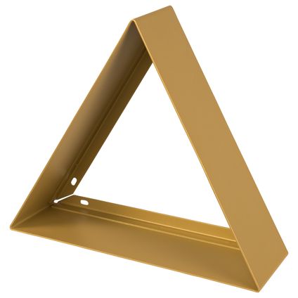 Duraline schap driehoek messing metaal 1,5mm 32x28x10cm