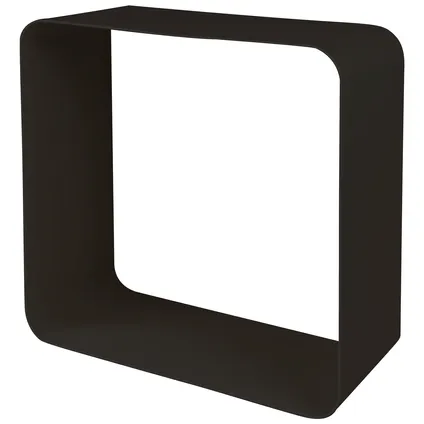 Duraline schap kubus zwart metaal 1,5mm 28x28x12cm