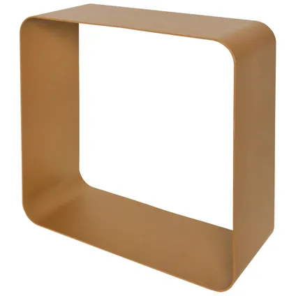 Cube d'étagère Duraline en métal laiton non poli 1,5mm 28x28x12 3