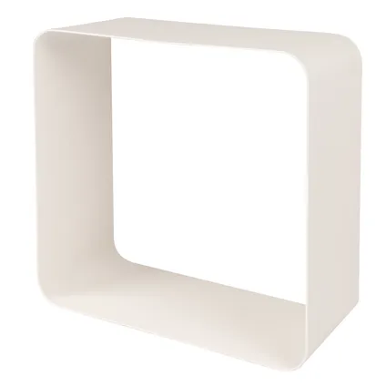 Étagère cube Duraline métal blanc 1,5mm 28x28x12cm