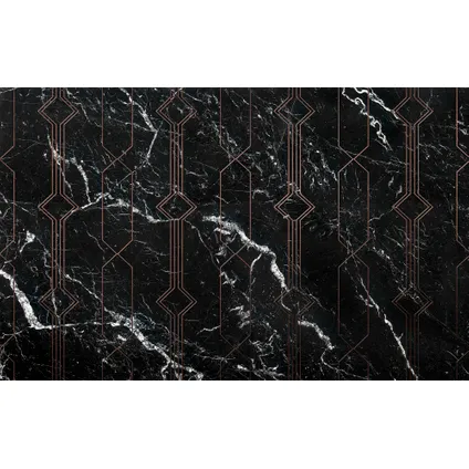 Komar fotobehang Marble Black 400x250cm