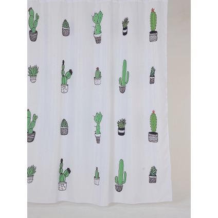 Allibert douchegordijn Cactus polyester 180x200cm