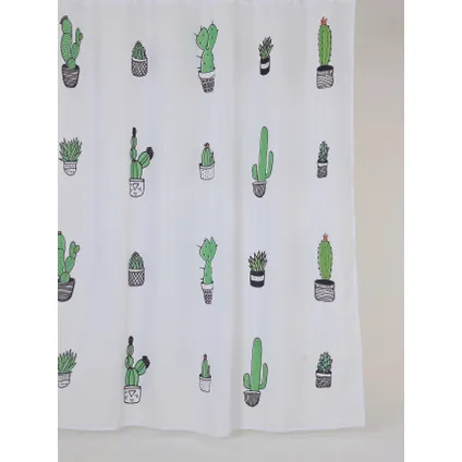 Rideau de douche Allibert Cactus polyester 180x200cm
