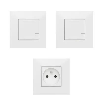 Kit d'extension interrupteur + prise connectée Legrand Valena Next With Netatmo blanc