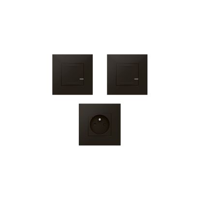 Kit d'extension interrupteur + prise connectée Legrand Valena Next With Netatmo noir