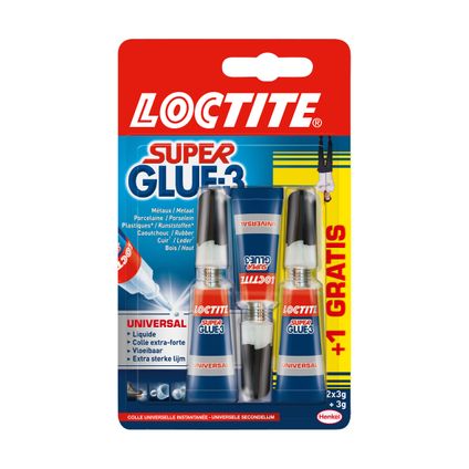 Loctite Original secondenlijm Super Glue 3g 2+1 gratis