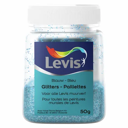 Levis Glitter voor muurverf Ambiance blauw 50gr 3