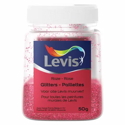 Levis Glitter voor muurverf Ambiance roos 50gr 3