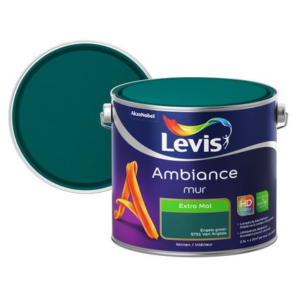 Levis muurverf Ambiance Mur Engels groen extra mat 2,5L