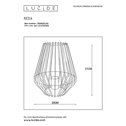 Lucide tafellamp Reda zwart Ø22cm 40W 7