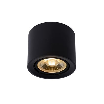 Lucide plafondlamp LED Fedler zwart ⌀12cm 12W