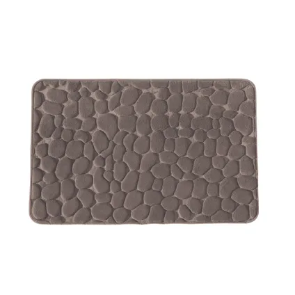 Tapis de bain Future Home Mineral taupe polyester 50x80cm
