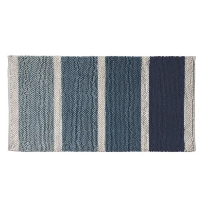 Future home badmat Mykonos blauw 60x120cm polyester/katoen