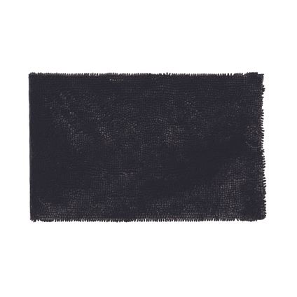 Future home badmat Shiny zwart polyester 50x80cm