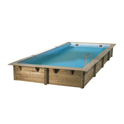 Ubbink rechthoekig houten zwembad Linéa 650x350x140cm