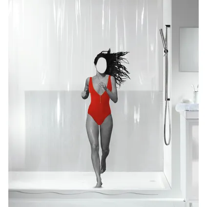 Rideau de douche Spirella Dana rouge 180cm
