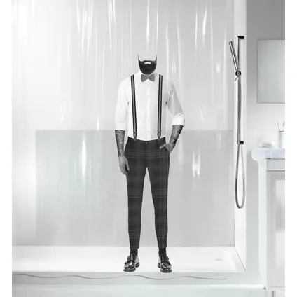 Rideau de douche Spirella Dandy noir 180cm