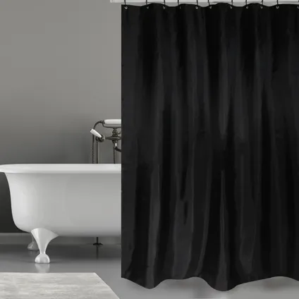 Rideau de douche MSV noir 180cm