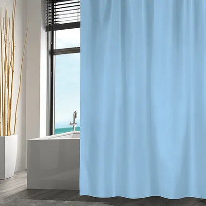 Rideau de douche MSV bleu clair 180cm 2