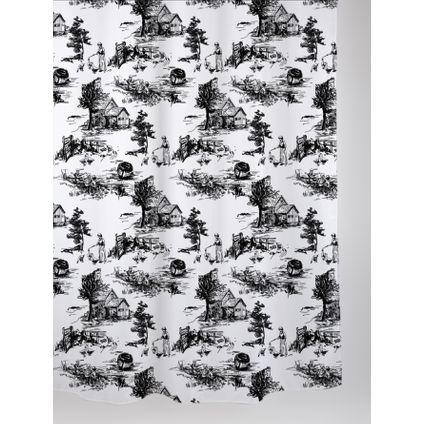 Allibert douchegordijn Retro polyester 180x200cm
