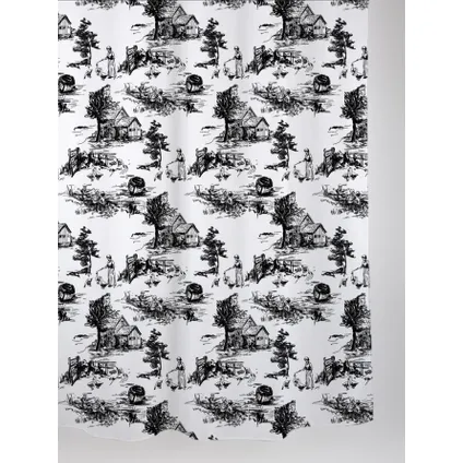 Rideau de douche Allibert Retro polyester 180x200cm