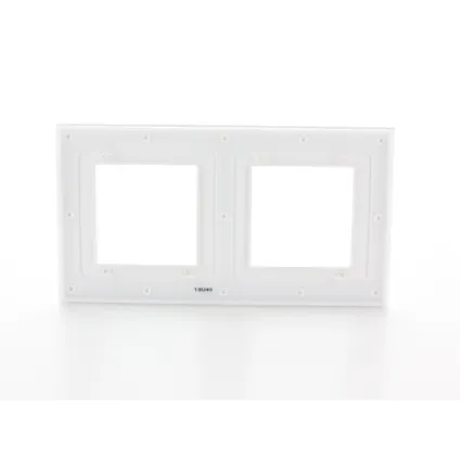 Plaque de recouvrement double Legrand horizontal/vertical blanc Vanela Next 71 mm 4