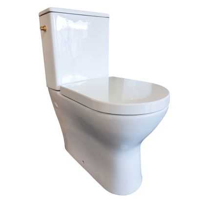Allibert duoblok toilet Kobalt I Universele aansluiting I Soft-close toiletzitting wit