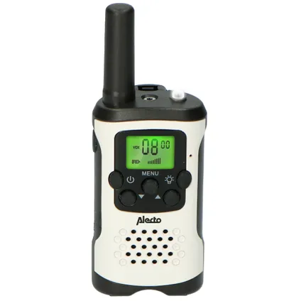 Alecto FR-175 - Set van twee walkie talkies, tot 7 kilometer bereik, wit/zwart 3