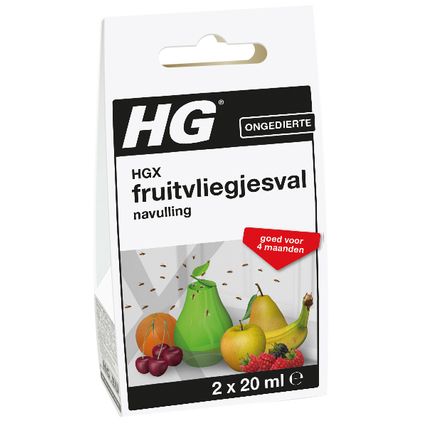 HGX fruitvliegjesval navulling 2x 20ml NL