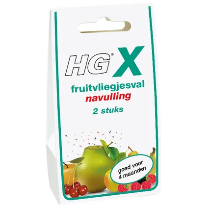 HGX fruitvliegjesval navulling 2x 20ml NL 2
