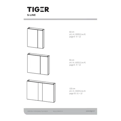 Tiger spiegelkast S-line 60cm mat zwart 6