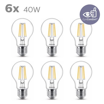 Philips ledlamp Bulb E27 4W 6 stuks