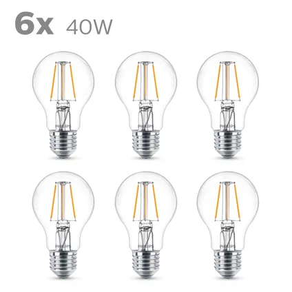 Ampoule LED Philips Bulb E27 4W 6 pièces 3