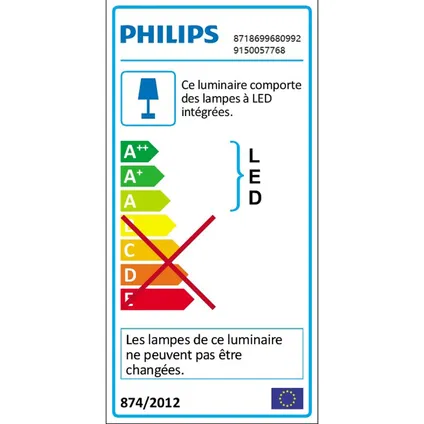 Plafonnier LED Philips SuperSlim blanc 18W 3