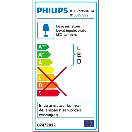 Philips plafondlamp SuperSlim wit ⌀25cm 15W 3