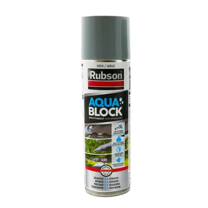 Rubson spraycoating Aquablock grijs 300ml 2