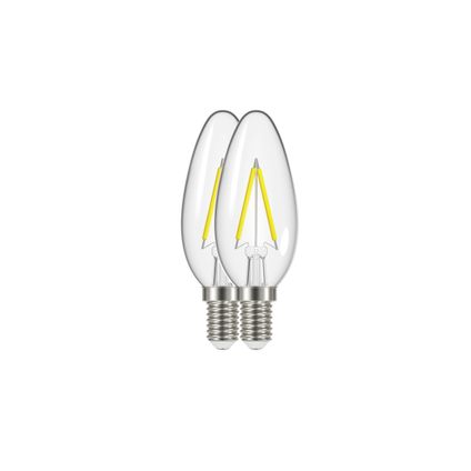 Prolight ledfilamentlamp kaars warm wit E14 2,6W 2 stuks
