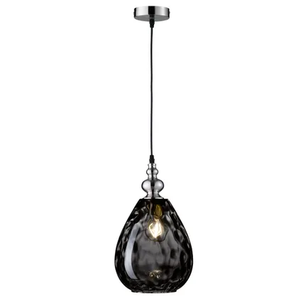 Fischer & Honsel plafondlamp Uller druppel zwart E27