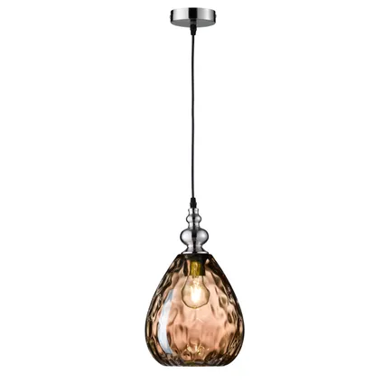 Fischer & Honsel plafondlamp Uller druppel bruin E27