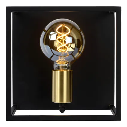 Lucide wandlamp Ruben zwart goud E27 2