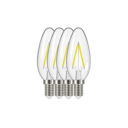 Ampoule LED à filament bougie E14 2.3W 4 pcs