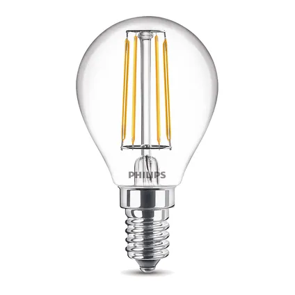 Ampoule LED sphérique Philips Classic 4,3W E14 - 2 pièces