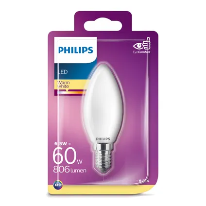 Ampoule LED bougie Philips Classic 6,5W E14 2