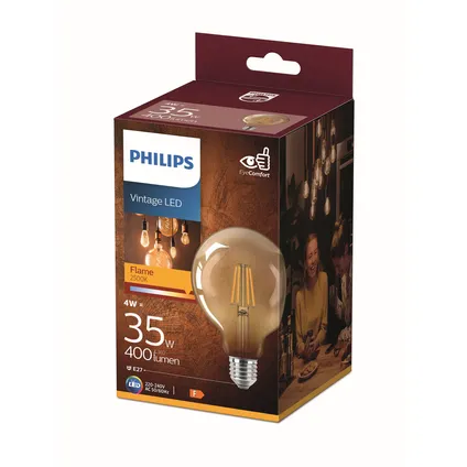 Ampoule LED globe Philips Classic Vintage E27 4W 4