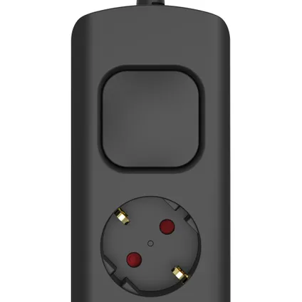 Sencys Stekkerdoos 4-voudig met USB (type A) zwart 3 meter 3