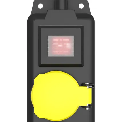 Sencys Stekkerdoos 5-voudig voor buiten (IP44) zwart/geel 3 meter 6